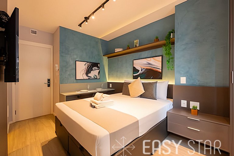 Easy Star - Lindo studio no coração do Brooklin - UG01I