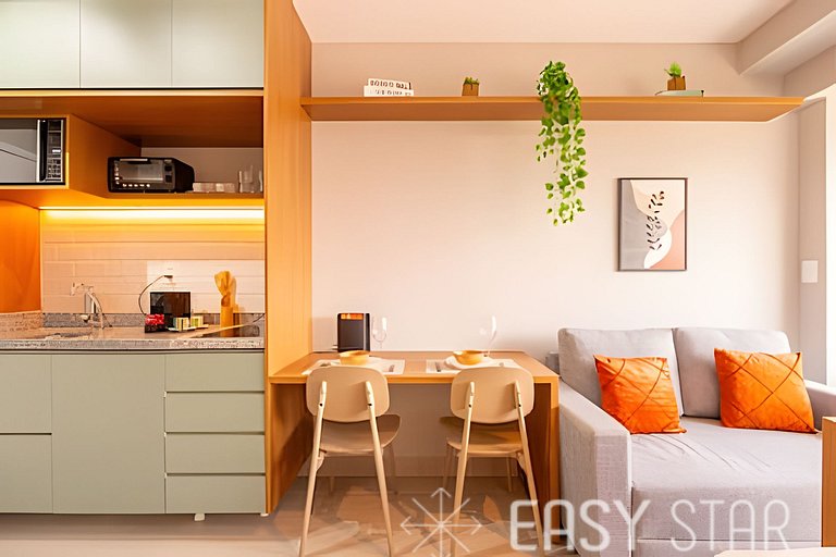 Easy Star - Lindo studio ao lado do Shopping Eldorado - UO01