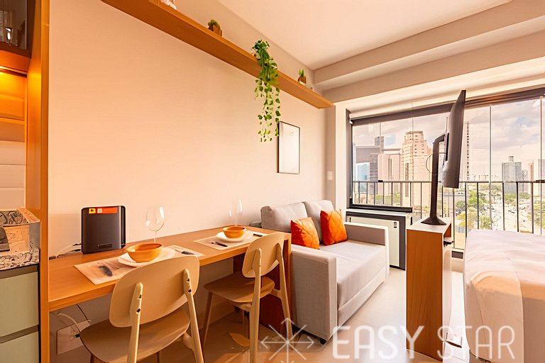 Easy Star - Lindo studio ao lado do Shopping Eldorado - UO01