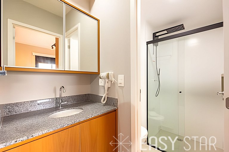 Easy Star - Belo studio com 1 dorm perto do Shop. Eldorado -