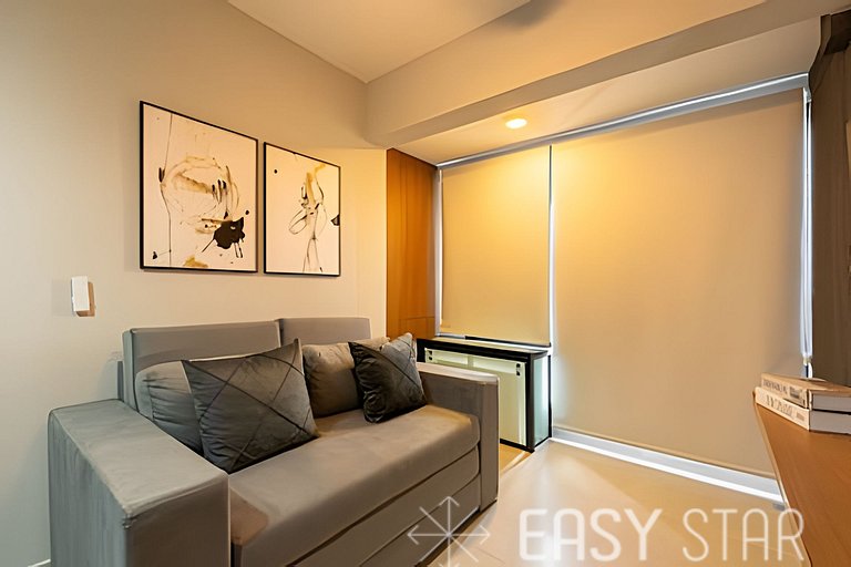 Easy Star - Belo studio com 1 dorm perto do Shop. Eldorado -