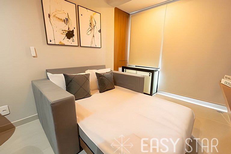 Easy Star - Belo studio com 1 dorm perto do Shop. Eldorado -