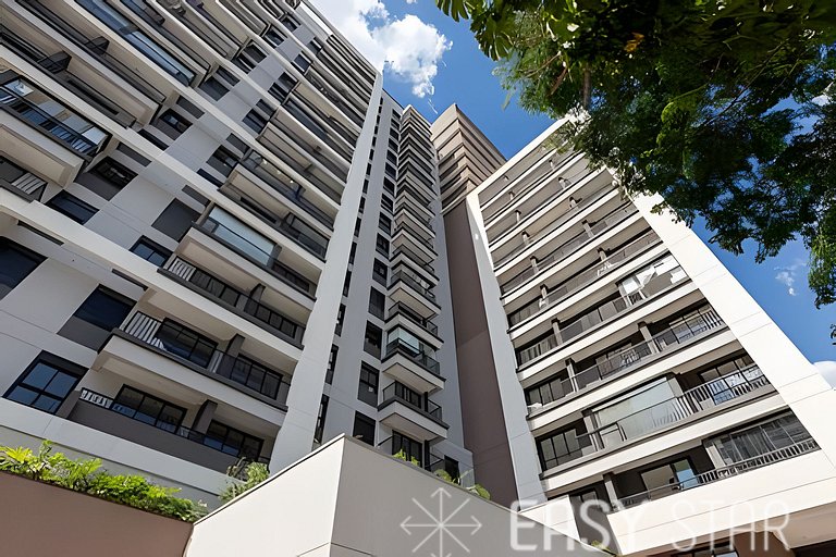 Easy Star - Belo studio com 1 dorm perto do Shop. Eldorado -