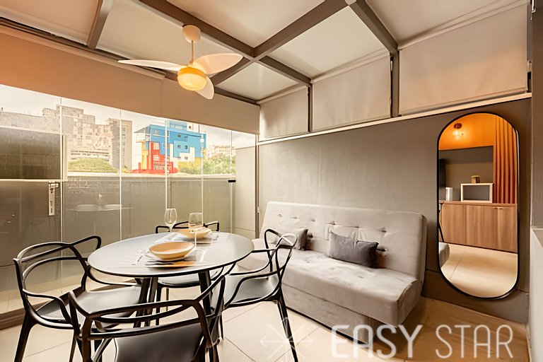 Easy Star - Chamoso studio na Av. Santo Amaro - UV01I