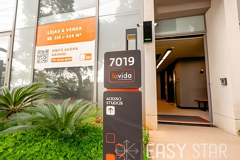 Easy Star - Chamoso studio na Av. Santo Amaro - UV01I