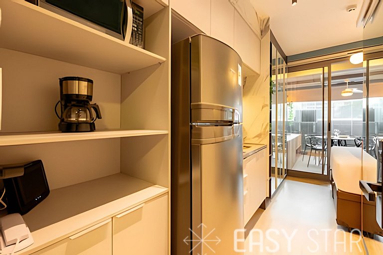 Easy Star - Chamoso studio na Av. Santo Amaro - UV01I