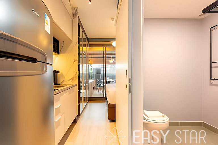 Easy Star - Chamoso studio na Av. Santo Amaro - UV01I