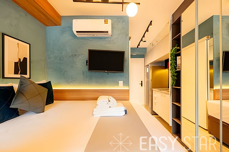 Easy Star - Chamoso studio na Av. Santo Amaro - UV01I