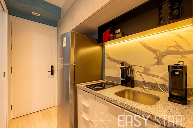 Easy Star - Chamoso studio na Av. Santo Amaro - UV01I