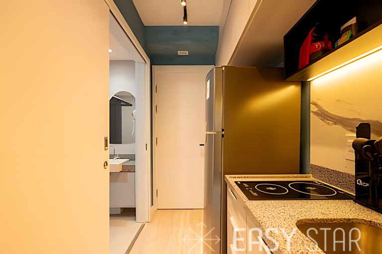Easy Star - Chamoso studio na Av. Santo Amaro - UV01I