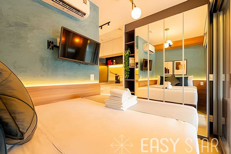 Easy Star - Chamoso studio na Av. Santo Amaro - UV01I