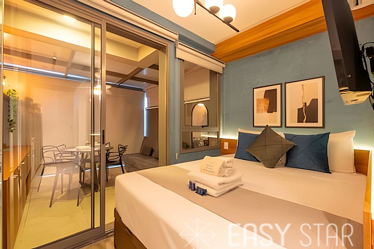 Easy Star - Chamoso studio na Av. Santo Amaro - UV01I