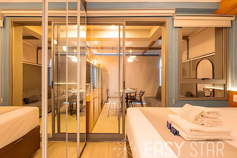 Easy Star - Chamoso studio na Av. Santo Amaro - UV01I