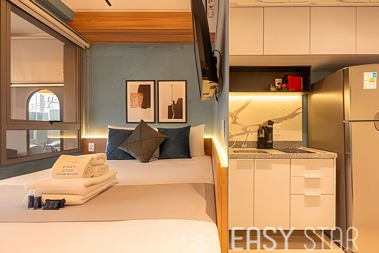 Easy Star - Chamoso studio na Av. Santo Amaro - UV01I