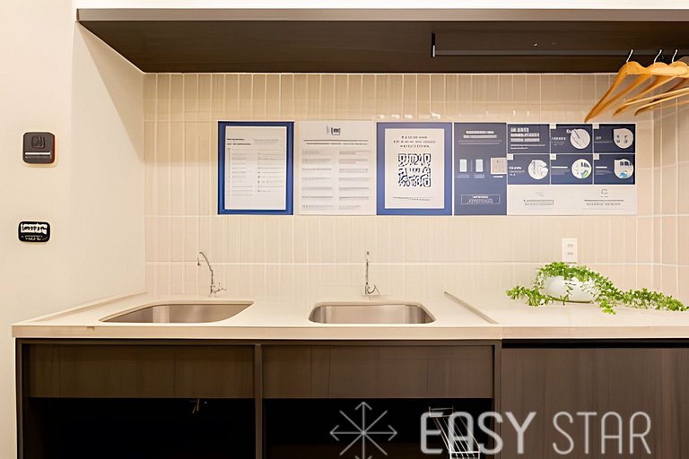 Easy Star - Chamoso studio na Av. Santo Amaro - UV01I