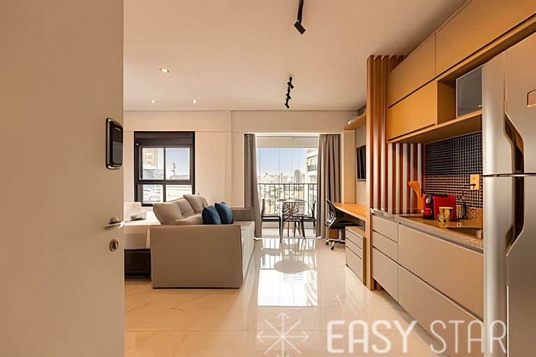 Easy Star - Belo studio perto do Shop. Eldorado em Pinheiros
