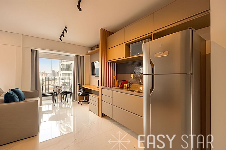 Easy Star - Belo studio perto do Shop. Eldorado em Pinheiros