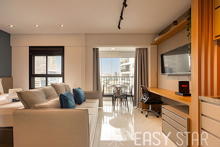 Easy Star - Belo studio perto do Shop. Eldorado em Pinheiros