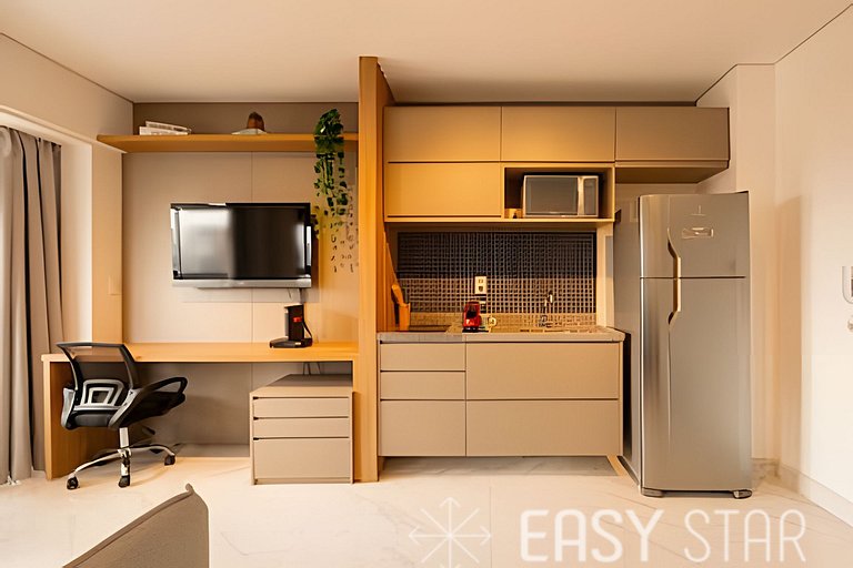 Easy Star - Belo studio perto do Shop. Eldorado em Pinheiros
