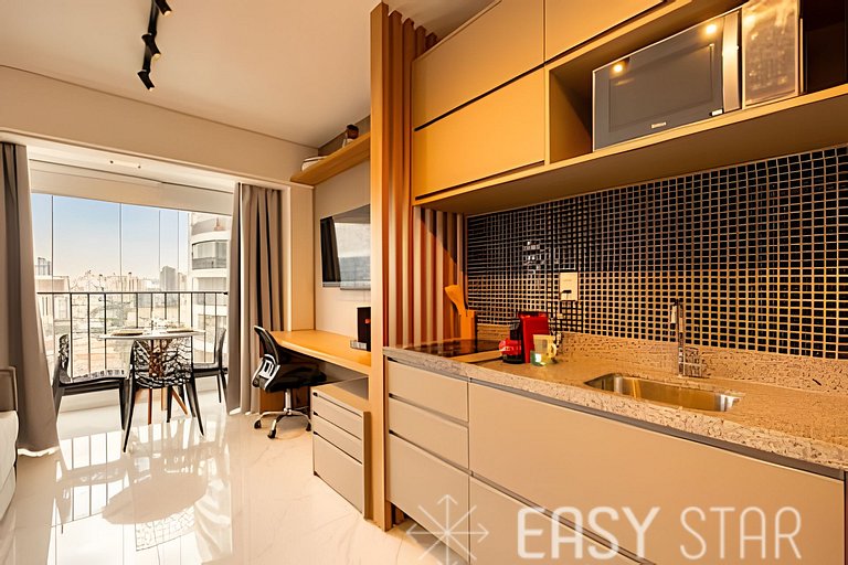 Easy Star - Belo studio perto do Shop. Eldorado em Pinheiros