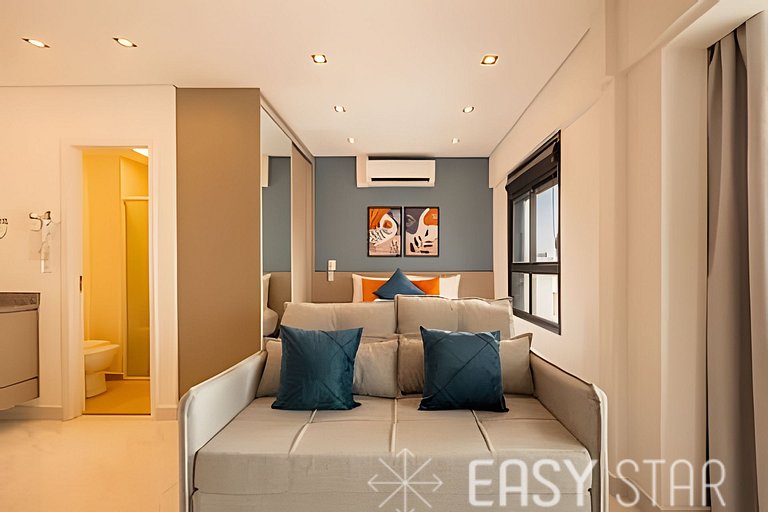 Easy Star - Belo studio perto do Shop. Eldorado em Pinheiros