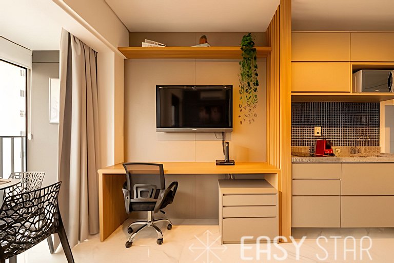 Easy Star - Belo studio perto do Shop. Eldorado em Pinheiros