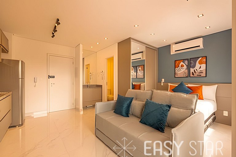 Easy Star - Belo studio perto do Shop. Eldorado em Pinheiros
