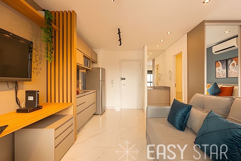 Easy Star - Belo studio perto do Shop. Eldorado em Pinheiros