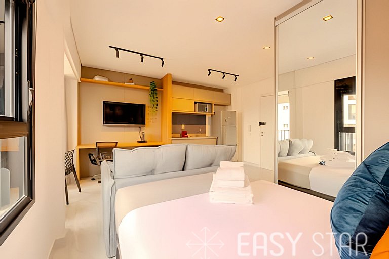 Easy Star - Belo studio perto do Shop. Eldorado em Pinheiros