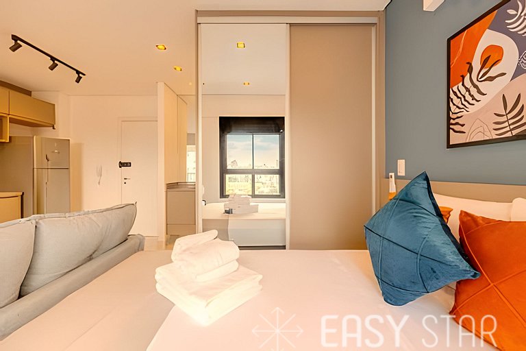 Easy Star - Belo studio perto do Shop. Eldorado em Pinheiros