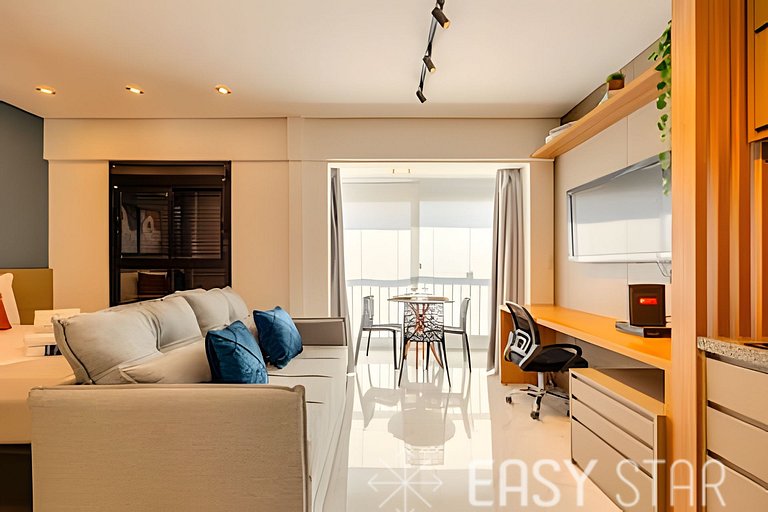 Easy Star - Belo studio perto do Shop. Eldorado em Pinheiros