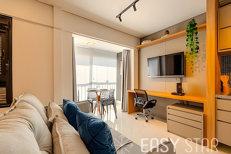 Easy Star - Belo studio perto do Shop. Eldorado em Pinheiros