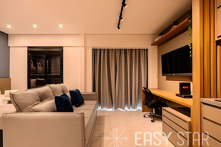 Easy Star - Belo studio perto do Shop. Eldorado em Pinheiros