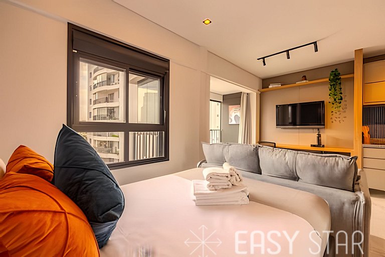 Easy Star - Belo studio perto do Shop. Eldorado em Pinheiros