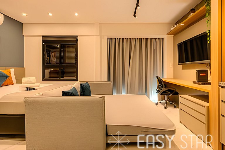 Easy Star - Belo studio perto do Shop. Eldorado em Pinheiros