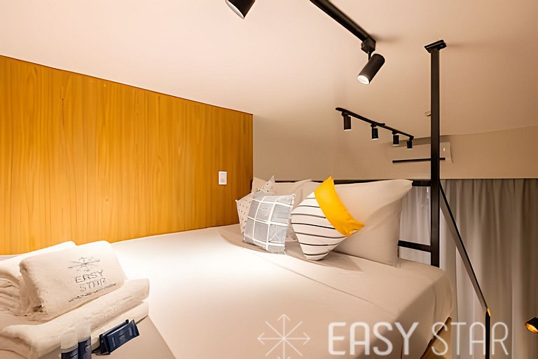 Easy Star - Belo studio com mezanino no Brooklin! - VC01I