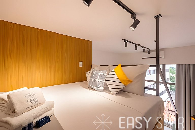 Easy Star - Belo studio com mezanino no Brooklin! - VC01I
