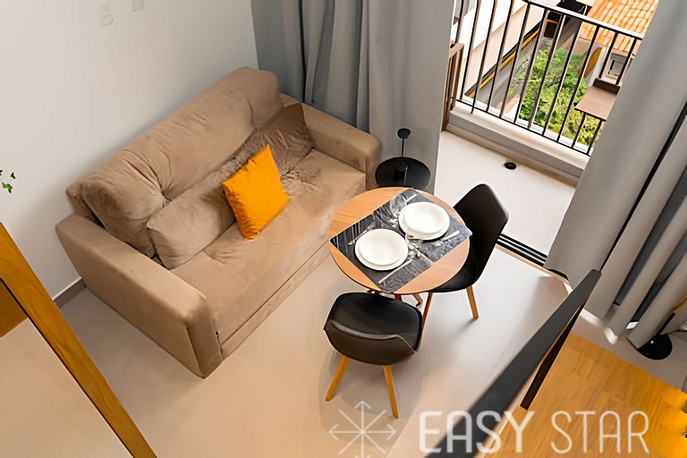 Easy Star - Belo studio com mezanino no Brooklin! - VC01I