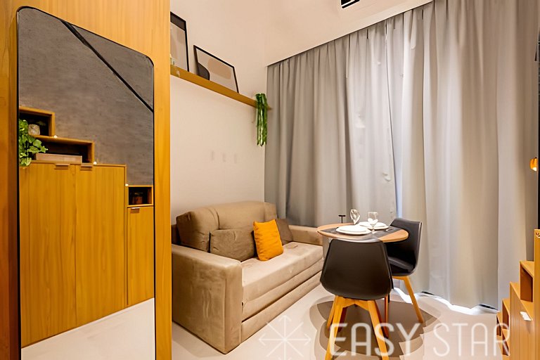 Easy Star - Belo studio com mezanino no Brooklin! - VC01I