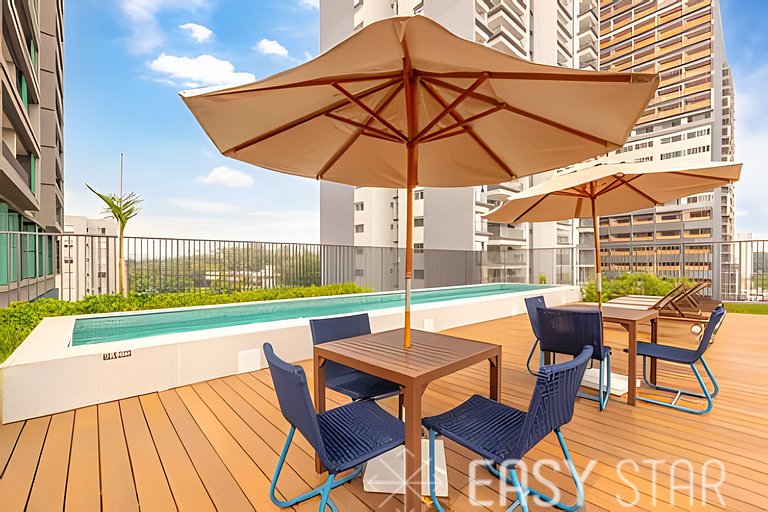 Easy Star - Belo studio com mezanino no Brooklin! - VC01I