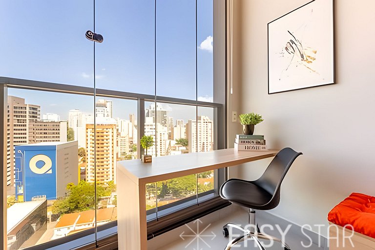 Easy Star - Adorável studio com mezanino no Brooklin - VX01I