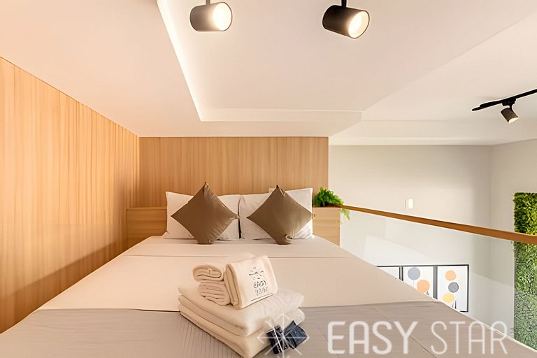 Easy Star - Adorável studio com mezanino no Brooklin - VX01I