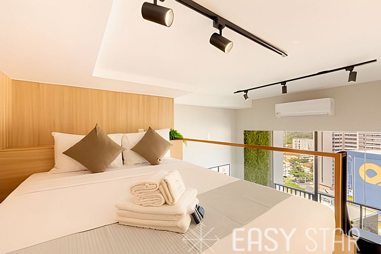 Easy Star - Adorável studio com mezanino no Brooklin - VX01I