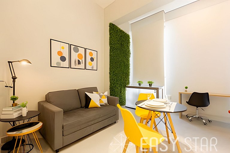 Easy Star - Adorável studio com mezanino no Brooklin - VX01I