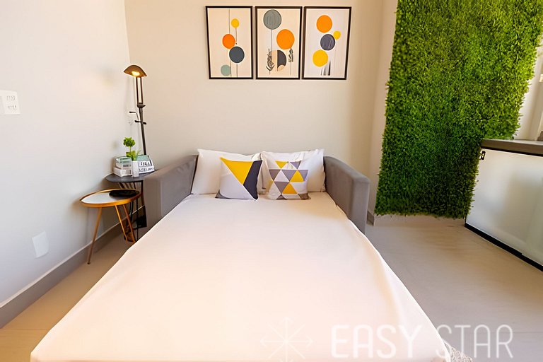 Easy Star - Adorável studio com mezanino no Brooklin - VX01I