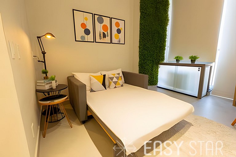 Easy Star - Adorável studio com mezanino no Brooklin - VX01I