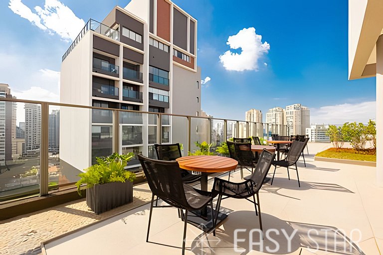 Easy Star - Adorável studio com mezanino no Brooklin - VX01I