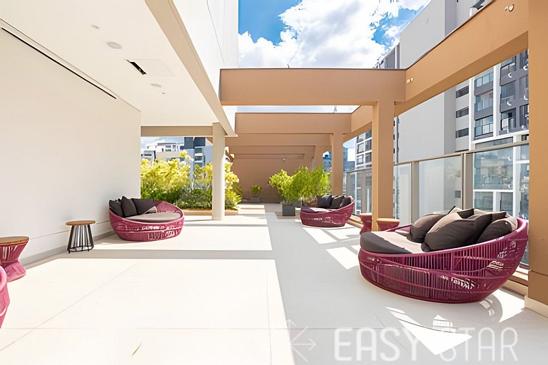 Easy Star - Adorável studio com mezanino no Brooklin - VX01I