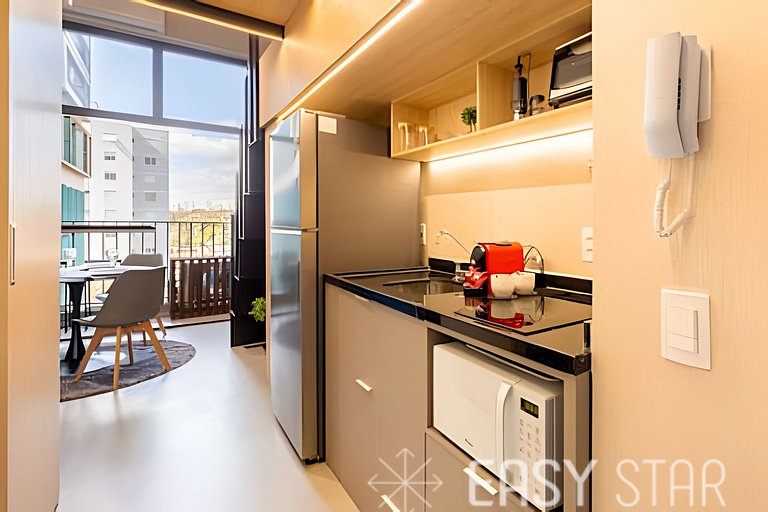 Aconchegante studio com mezanino no Brooklin