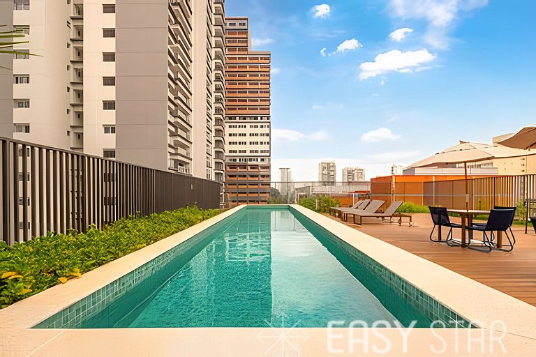 Aconchegante studio com mezanino no Brooklin